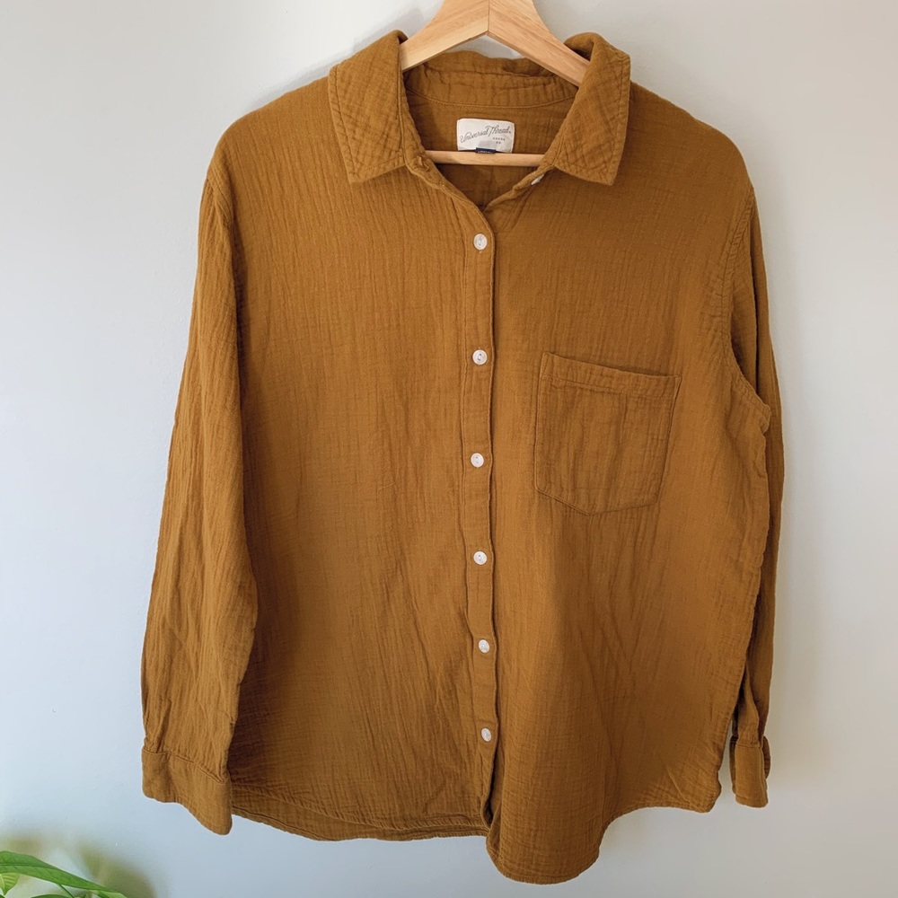 Universal Thread Cotton Button Down Shirt Unisex